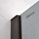 Diplon tuš paravan crna lajsna slika 3