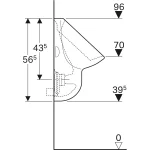 Geberit Aller pisoar, dovod odozgo tehnicki 3
