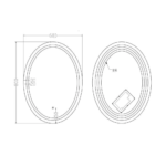 Diplon ogledalo sa LED svetlom J1572