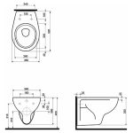 KOLO Rekord konzolna WC šolja dimenzije