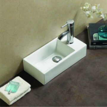 Minotti nadgradni lavabo 405x205x105 sa otvorom za slavinu levi