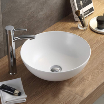 Minotti nadgradni lavabo Ø415x155 mat beli