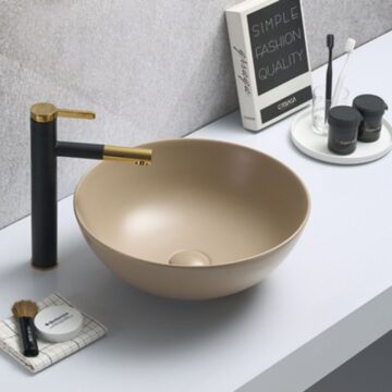 Minotti nadgradni lavabo Ø415x155 mat bež