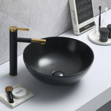 Minotti nadgradni lavabo Ø415x155 mat crni