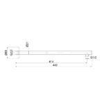 Herz zidni drzač tuš ruže tehnicki crtez