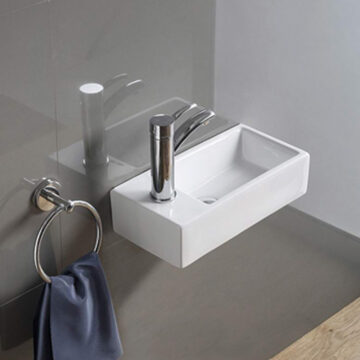 Minotti nadgradni lavabo 405x205x105 sa otvorom za slavinu desni
