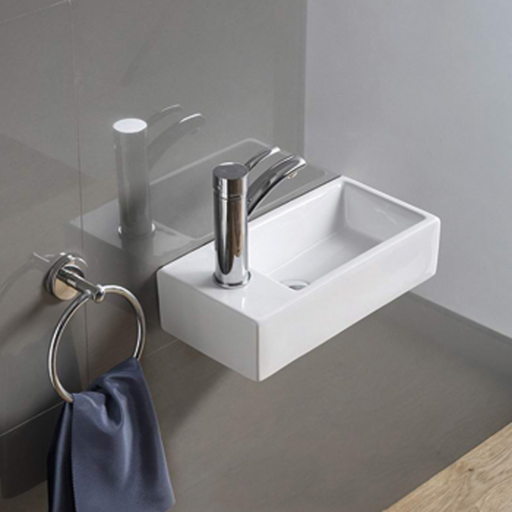 Minotti nadgradni lavabo 405x205x105 sa otvorom za slavinu desni