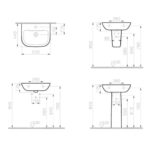 Vitra 55 konzolni lavabo dimenzije