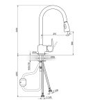 Rosan baterija za sudoperu tehnicki crtez