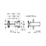 Grohe ugradno telo za zidnu slavinu tehnicki crtez