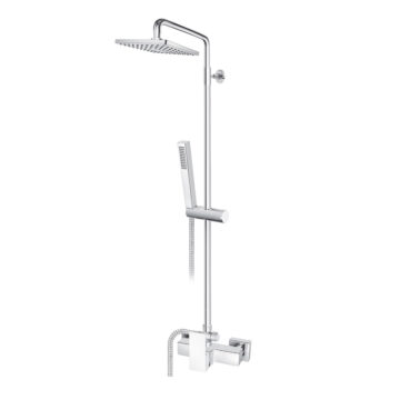 Rosan Quadro White baterija za tuš kadu sa usponskim i ručnim tušem