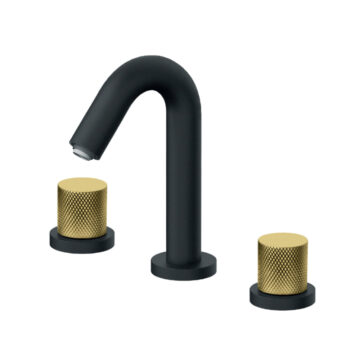 Rosan S2 Black&Gold baterija podgradna za lavabo dvoručna