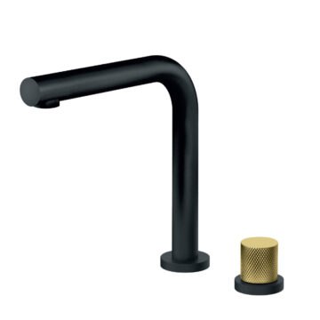 Rosan S2 Black&Gold baterija podgradna za lavabo jednoručna - visoka