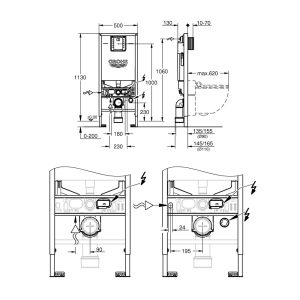 Grohe Rapid SLX ugradni vodokotlić bez tipke 39596000 | ARD Salon
