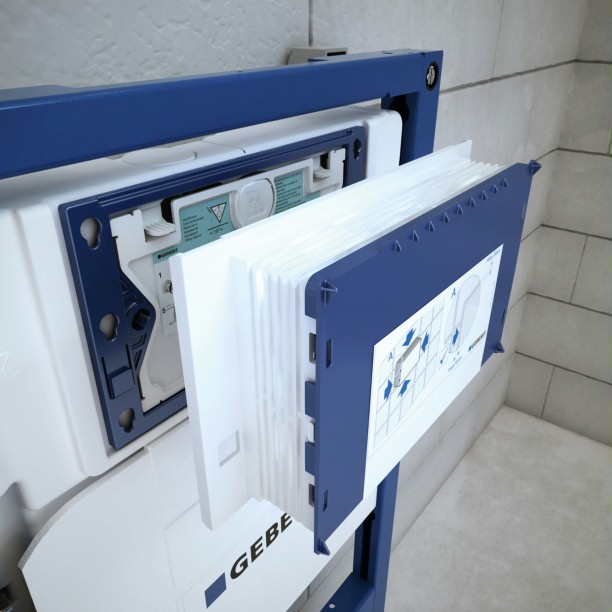 Geberit DuofixBasic element za konzolnu WC šolju sa Delta ugradnim vodokotlićem slika