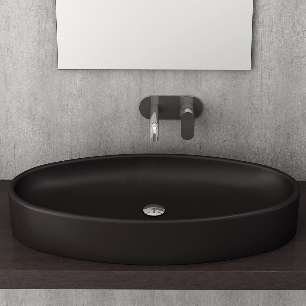 Bocchi Vessel lavabo 85cm mat crna slika