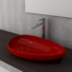 Bocchi Etna nadgradni lavabo crvena sjaj slika
