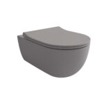 Bocchi V-Tondo Rimless konzolna wc šolja siva mat 1416-006-0129