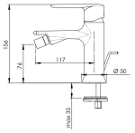 Remer Vanity baterija za bide tehnicki crtez