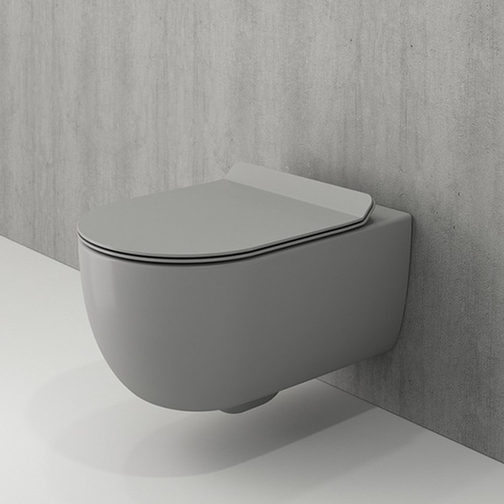 Bocchi V-Tondo Rimless konzolna wc šolja siva slika 1