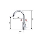 Remer Dream baterija za sudoperu tehnicki crtez