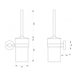 Concept Toro držač četke za wc šolju tehnicki crtez