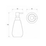 Minotti dozer sapuna stojeći tehnicki crtez