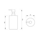 Minotti dozer sapuna stojeći tehnicki crtez