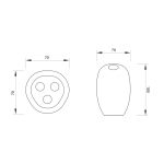 Minotti držač četkica stojeć tehnicki crtez