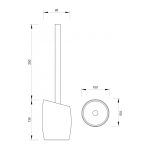 Minotti wc četka stojeća tehnicki crtez