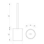 Minotti wc četka stojeća tehnicki crtez