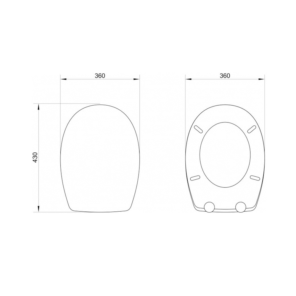 Minotti wc daska soft close MD111 tehnicki crtez