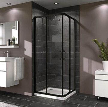 Huppe X1 Black R90 tuš kabina (kvadratna)