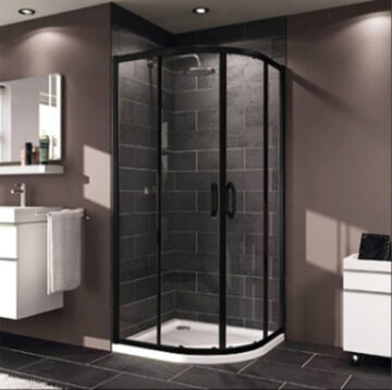 Huppe X1 Black R90 tuš kabina (polukružna)