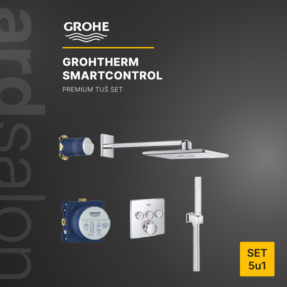 Grohe Grohtherm SmartControl termostatski ugradni set sa kvadratnom ruzom 34706000