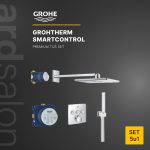 Grohe Grohtherm SmartControl termostatski ugradni set sa kvadratnom ružom chrome 34706000