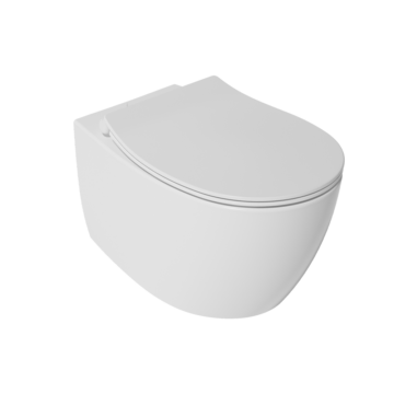 Isvea Sentimenti Neo konzolna WC šolja rimless bela sa SS WC daskom