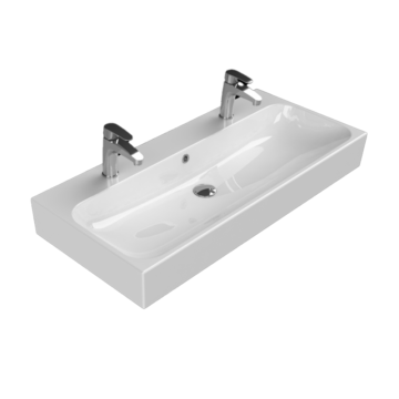 Turkuaz Pinto 100 lavabo sa dva otvora za bateriju TURK 13010536