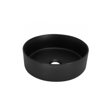 Minotti nadgradni lavabo Ø360x120 mat crni