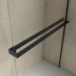 Copen Monte Superior Walk-in tuš paravan, polica i držač mat crni