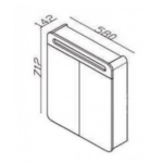 LineArt Efes 600 ogledalo tehnicki crtez