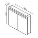 LineArt Efes 800 ogledalo tehnicki crtez
