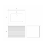 Copen Lumber 600 lavabo sa ormarićem tehnicki crtez