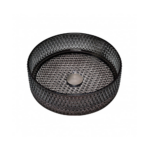 Copen stakleni nadgradni lavabo Ø400x125 crni