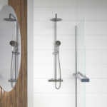 Copen termostatska baterija sa usponskim tušem hrom