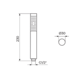 Rosan S2 Gold tuš ručica tehnicki crtez