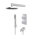 Rosan S3 termostatska uzidna baterija sa izlivom, tuš ružom i ručnim tušem