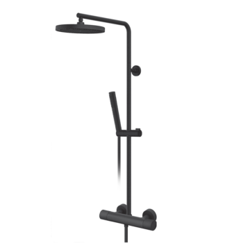 Rosan Stolz S4 Black baterija za tuš kadu sa usponskim i ručnim tušem