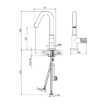 Rosan Stolz S4 baterija za lavabo tehnicki crtez