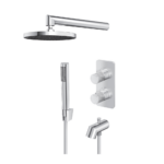 Rosan Stolz S4 termostatska uzidna baterija sa izlivom, tuš ružom i ručnim tušem